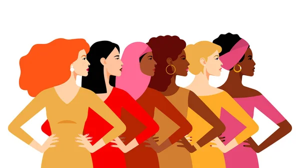 depositphotos 456754974 stock illustration multi ethnic women women different 1